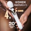 G-Spot Vibrator Wand with Clitoral Stimulator - 10 Speed Rechargeable Dildo, Body-Safe Silicone Classic Massager for Women