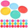 100pcs Colorful Disposable Paper Plates for Birthday Party Decor Eco Friendly Safe Paper Cake Plates for Parties