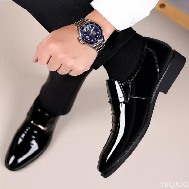 Spring New Men Elegant Minimalist Business Shoes Casual Comfortable Pointed Toe Men Fashionable Versatile Plus Size Shoes