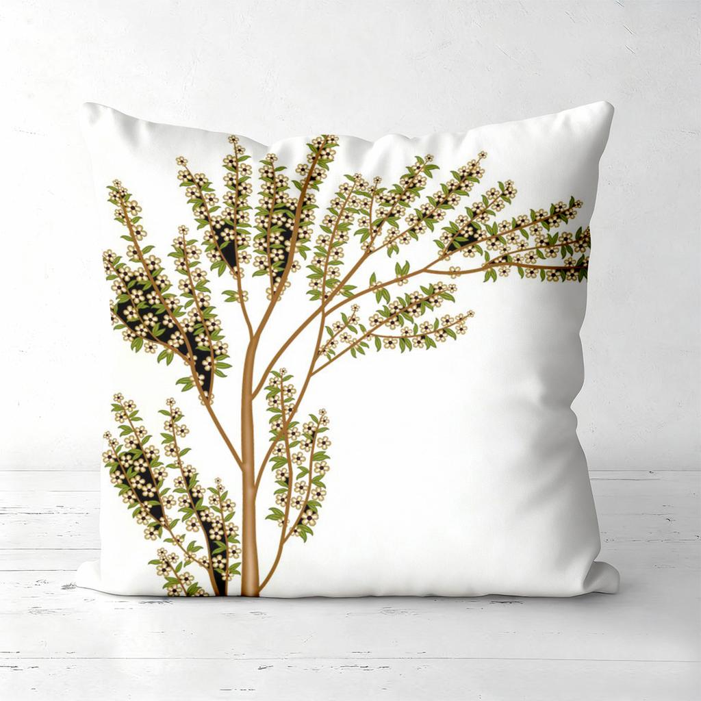 Pieces Floral Tree Print Square Throw Pillow Covers Pattern Cushion Cover Suitable for Sofa Bedroom Car Pillow Cover