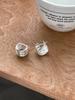 925 Silver Needle Plain Ring Multi-layer Earrings Women's Korean Retro Premium Versatile Earrings Light Luxury Niche Design Ear Buckles