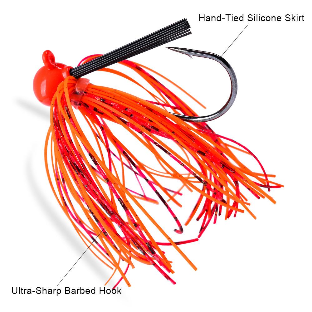 Bearded Lao Lure Bait Anti Hanging Bottom 7g10g14g21g Jig Grass Blocking Lead Head Hook Sea Bass Fake Fish Bait