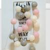 Xiaomi 10/20LED Cotton Ball Garlands Fairy Lights String Battery Power Outdoor Wedding Party Valentine's Day Room Ramadan Decoration