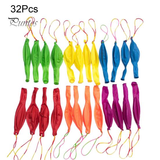 32 шт., сверхмощные латексные воздушные шары, воздушные шары с отверстиями, резиновой ручкой, воздушные шары для вечеринок, детский день рождения, свадебный декор