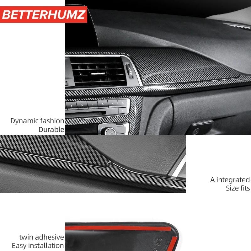ABS салон автомобиля из углеродного волокна на приборной панели декоративная полоса наклейка для BMW F30 F32 F34 F36 3GT 3 4
