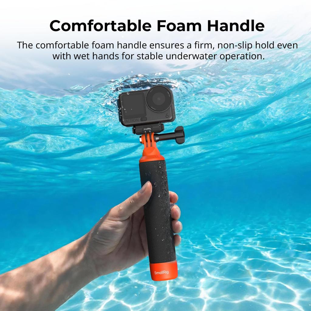 SmallRig Floating Hand Grip Waterproof Monopod Action Camera Accessory 6152 (Orange)