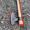 High Manganese Steel Viking Chopping Axe, Long-Handle Wood and Bone Splitter for Outdoor Woodworking.