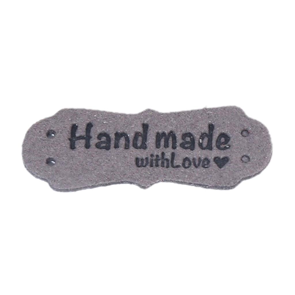50pcs Handmade with Love Label Knitted Sewing Decorative Tag Supplies for Clothes Hat Sweater Coat Decoration