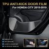 Для Honda City 2015-2019 Прозрачный ТПУ Автомобильные Дверные Защитные Накладки от Задевания Ногой Внутренняя Сторона Кромки Пленка Защитные Накладки на Боковые Панели Передних и Задних Дверей