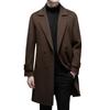 Autumn and Winter Men's Double-sided Woolen Coat Double-breasted Korean Version Woolen Trench Coat Shoulder Coat Coat