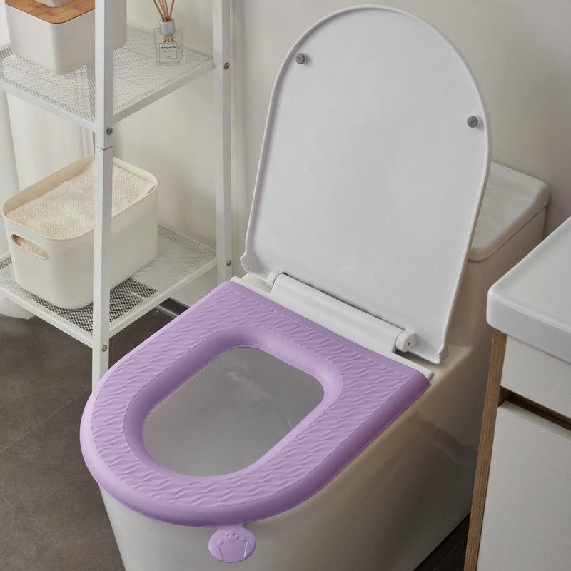 Universal EVA Waterproof Toilet Seat Covers for Kids Simplicity Solid Color Washable Soft Silicone Foam Toilet Seat Cushion