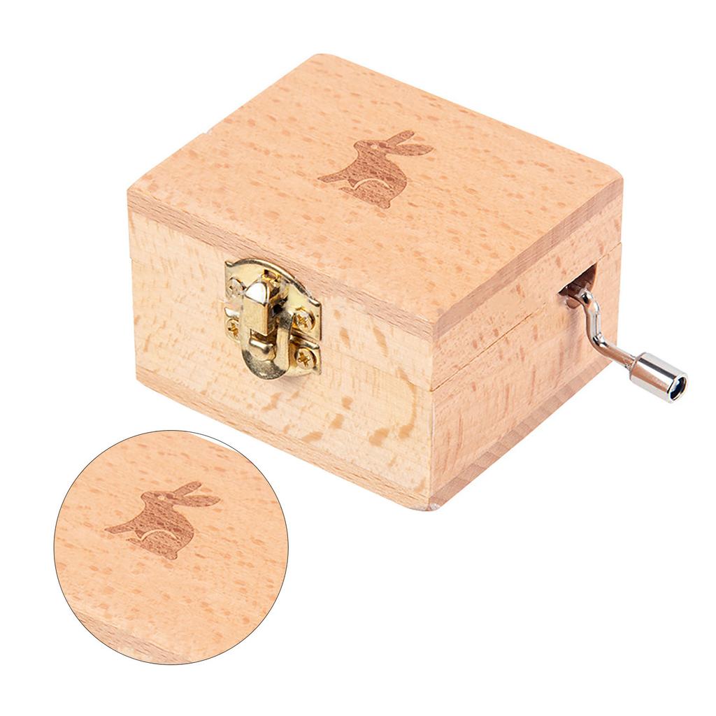 Ручная музыкальная шкатулка Чистая музыка Уникальный узор Изысканная поверхность Естественный спокойный звук для детей