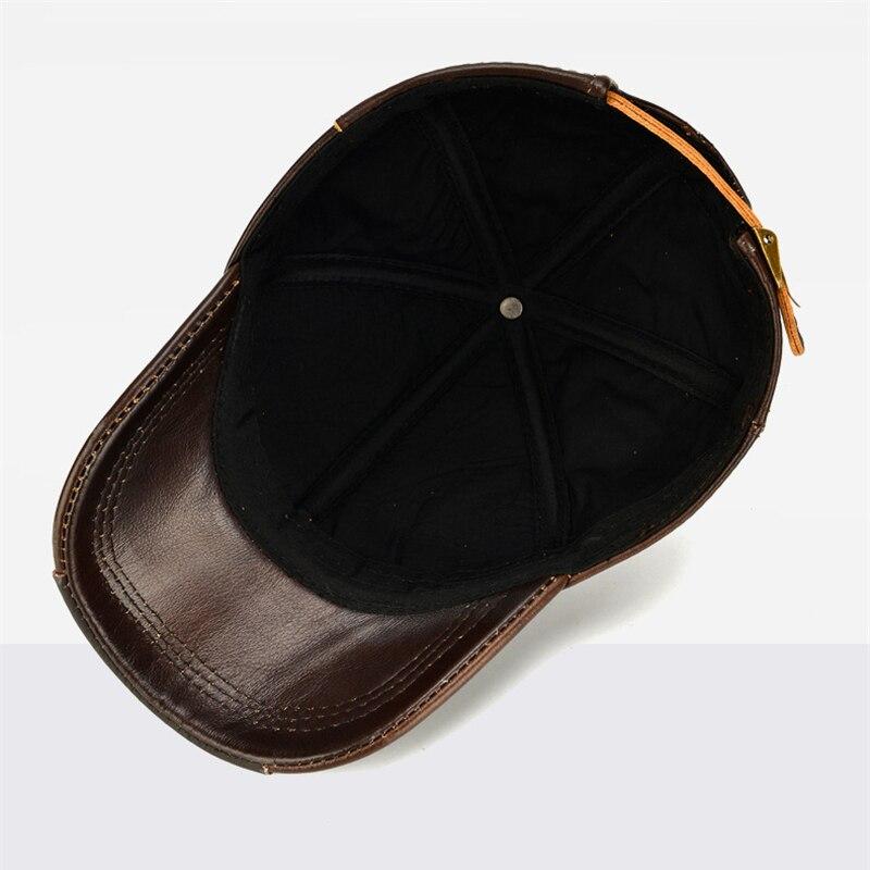 Northwood Зимние кепки из натуральной кожи Регулируемая мужская бейсболка Шапки из натуральной кожи Snapback