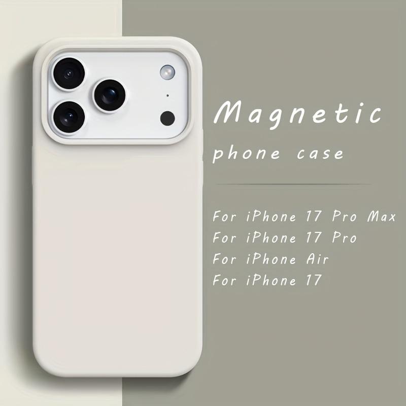 Оригинальный чехол для Magsafe для iPhone 17 Air 17 16 12 13 14 15 Pro Max Plus 17Pro Жидкий силикон Магнитная беспроводная зарядка Чехол