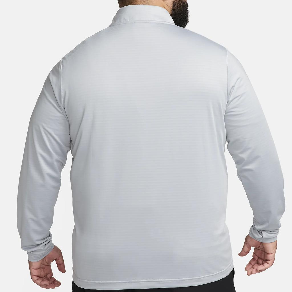 Nike Victory Solid Logo Half-Zip Design Long Sleeve T-Shirt Men Tops Light-Smoke-Gray FD5837-077