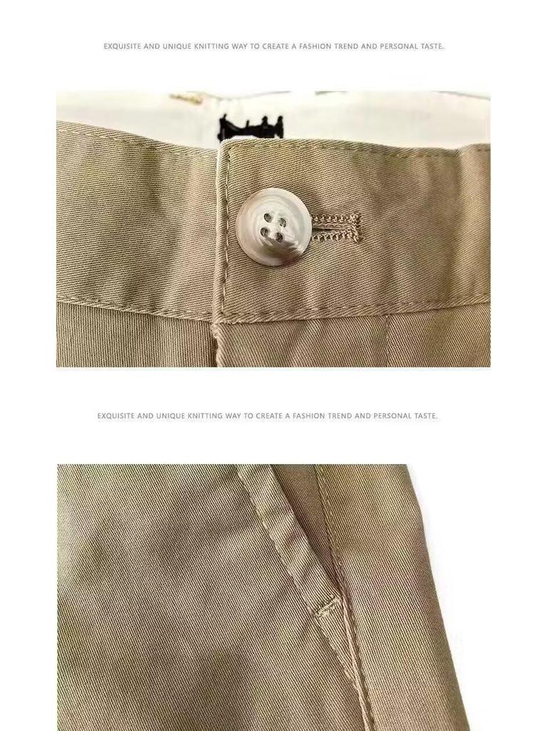 Мужские повседневные брюки облегающего кроя в корейском стиле - однотонные, прямые, длина 9/10