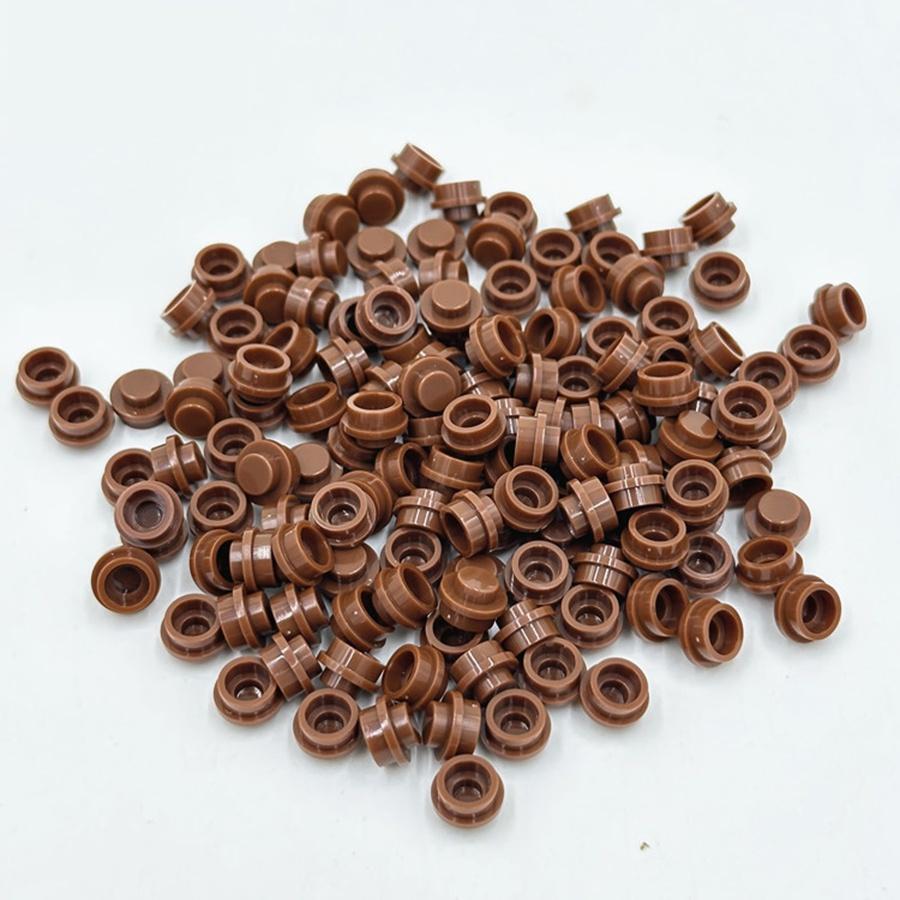 200 шт. DIY строительные блоки 1x1 круглая пластина Pixel Art Kit кирпич оптом, совместимый 4073 аниме-фигурка, просветляющий подарок для детей