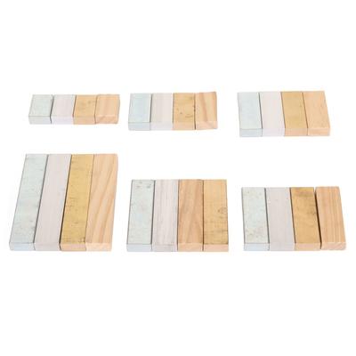 Набор из 24 научных кубиков плотности, медных, алюминиевых, железных, деревянных, тонких полирующих блоков плотности для