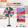 36 inch Spinning Prize Wheel, 18 Slots Spinning Wheel, Roulette Wheel with a Dry Erase and 2 Markers, Tabletop or Floor Standing Win Fortune Spin