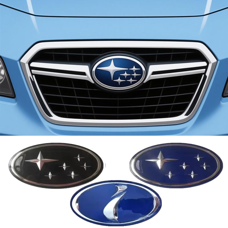 10.3x5CM Car Front Rear Logo Emblem Tail Trunk Cover Sticker for Subaru Impreza Legacy STI WRX BRZ Tribeca Forester XV Outback Z8