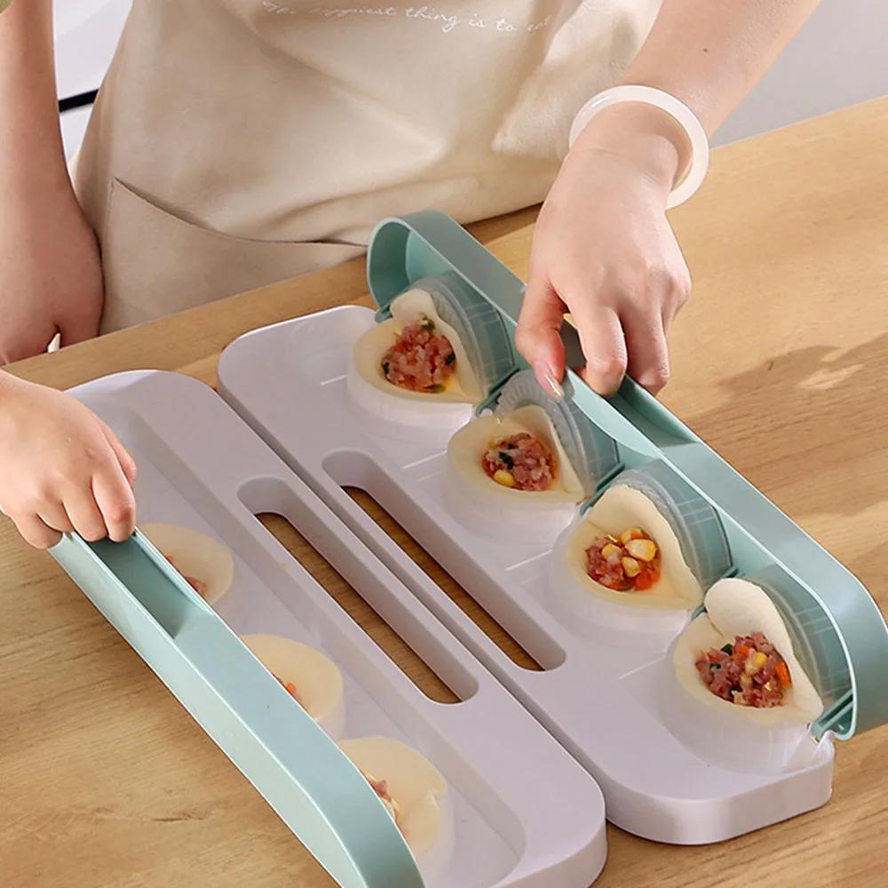 Горячая форма для пельменей на 8 ячеек DIY Пресс для теста для пельменей Форма для раскатки теста Экономичная многоразовая машина для лепки пельменей Кухонный гаджет