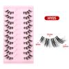 Cross-Border Cat-Eye Clear Band False Eyelashes - Natural, Dense, Half-Length with Extended Eye Tail