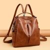 Рюкзак Универсальная мягкая кожаная сумка Простая и модная для женщин Вместительный дорожный рюкзак