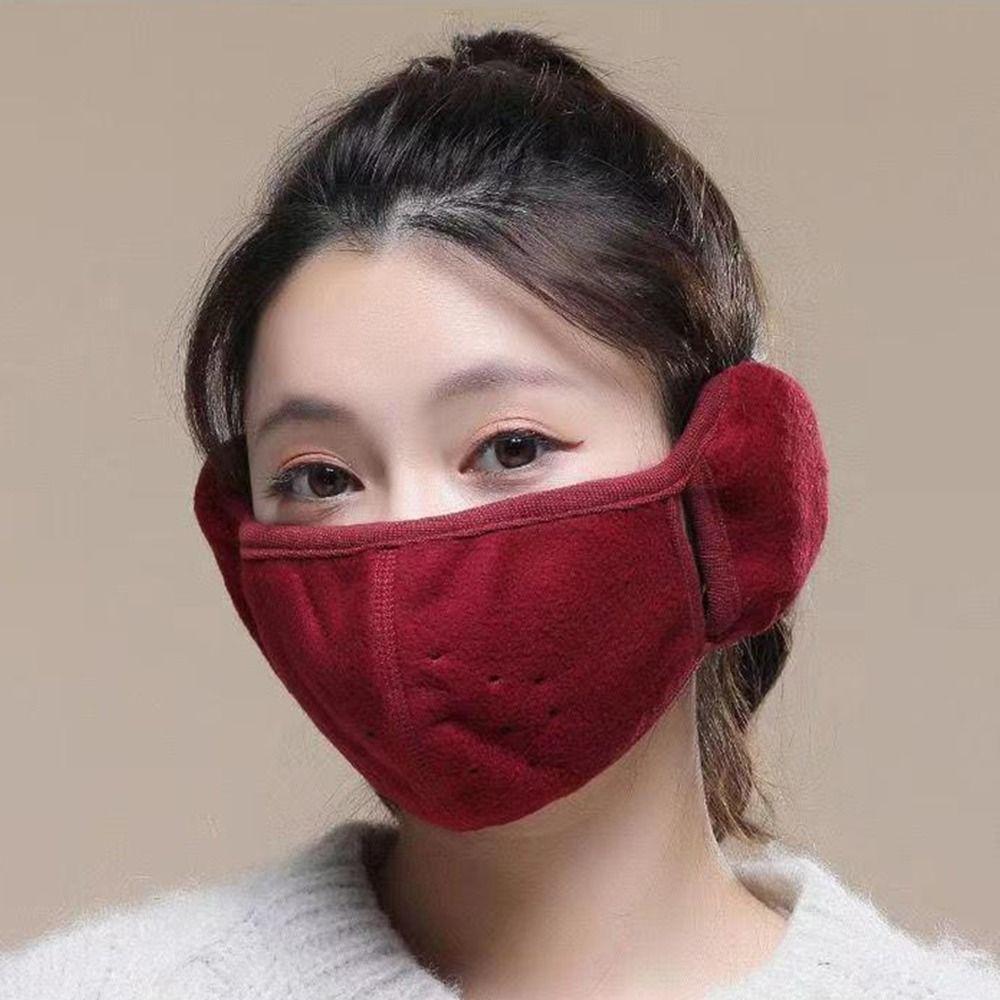 Winter Earlap Breathable Warm Masks Ear Warmer Cold-proof Earmuffs Fleece Mouth Cover