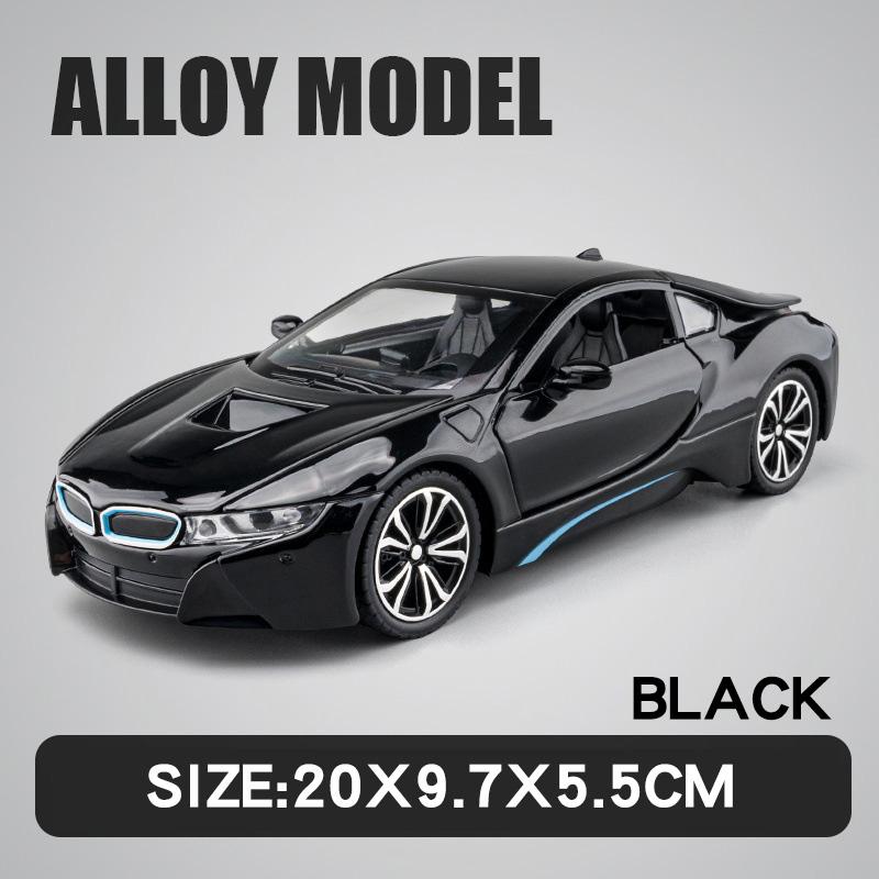 AAXS1 1:22 i8 Спортивный Автомобиль Сплав Литье под Давлением Модель Машинки Коллекция Транспортных Средств Симуляция Звук и Свет Игрушки Машина Детские Подарки на День Рождения