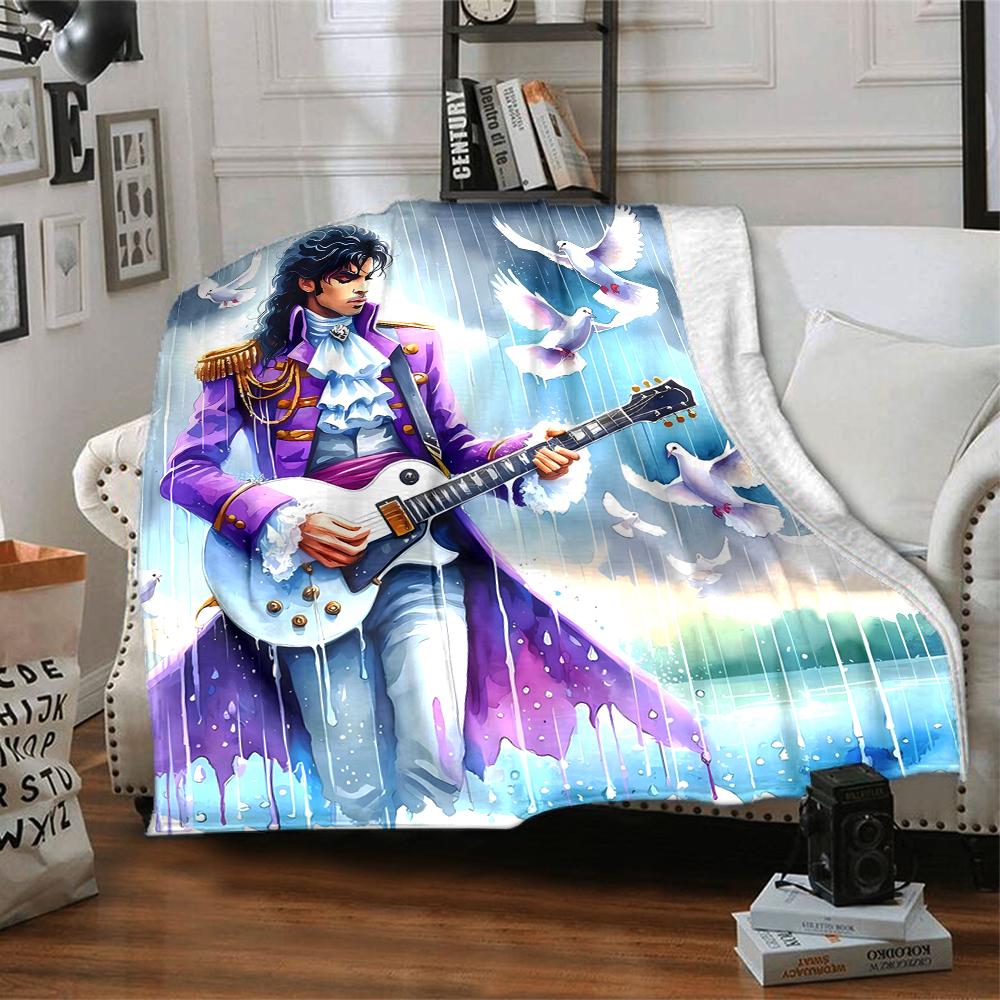 1pc Prince2 Blanket, Gift, for Men and Women, Soft Blanket, Good for Sofa Bed Couch Travel, Lightweight Flannel Blanket