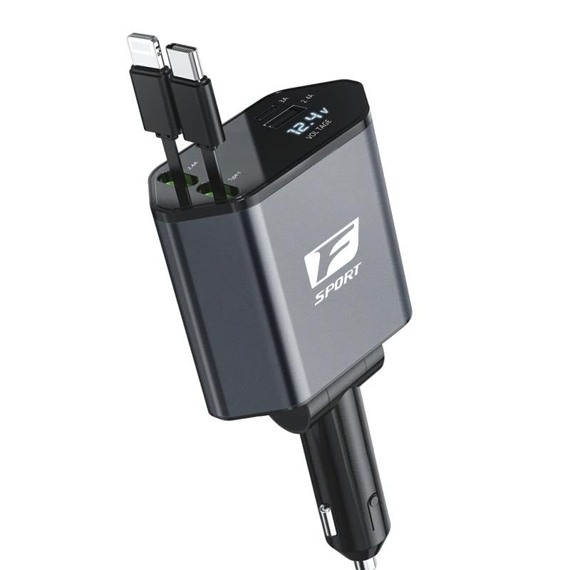 Car Lighter Charger 120W Phone Fast Charging Cable For Lexus F-SPORT ES RX NX LS UX LM LX GX LC RZ IS CT GS RC HS SC TX LBX AEY1