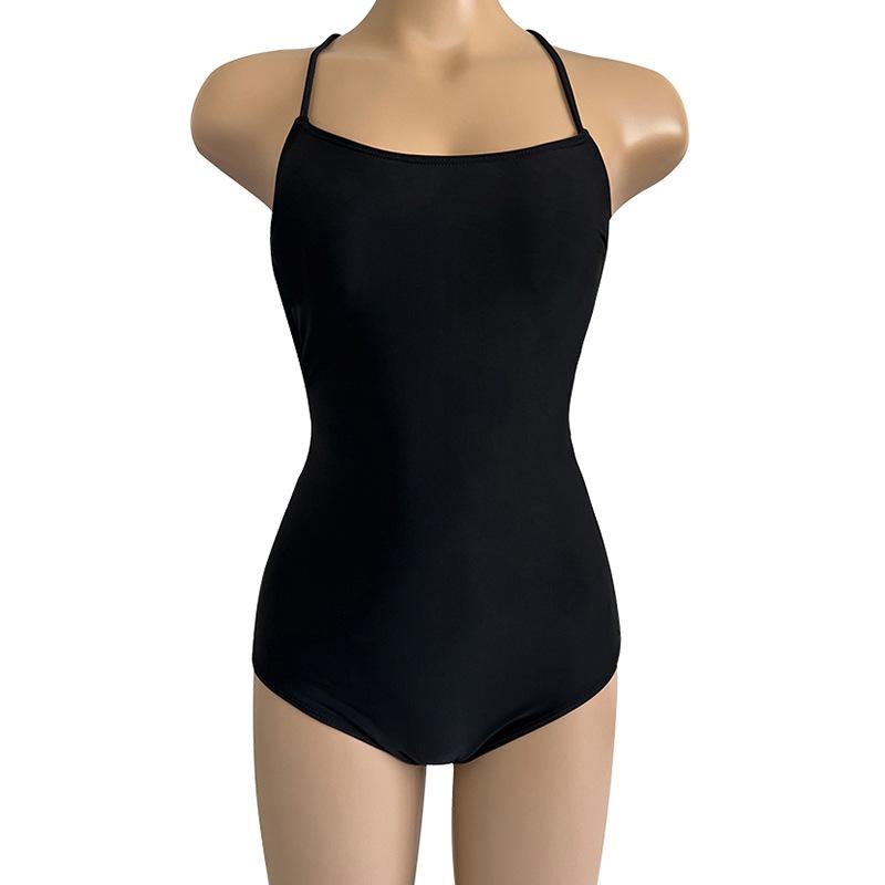 Nylon backless strap sexy one-piece swimsuit female vacation Internet celebrity Sanya seaside entity