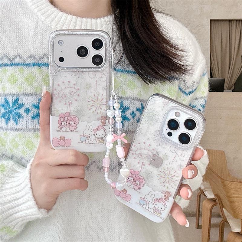 Чехол Sanrio Gilded Fireworks для iPhone 17/16 Pro Max/15/14 для женщин - Дизайн Зимнее Снежное Поле