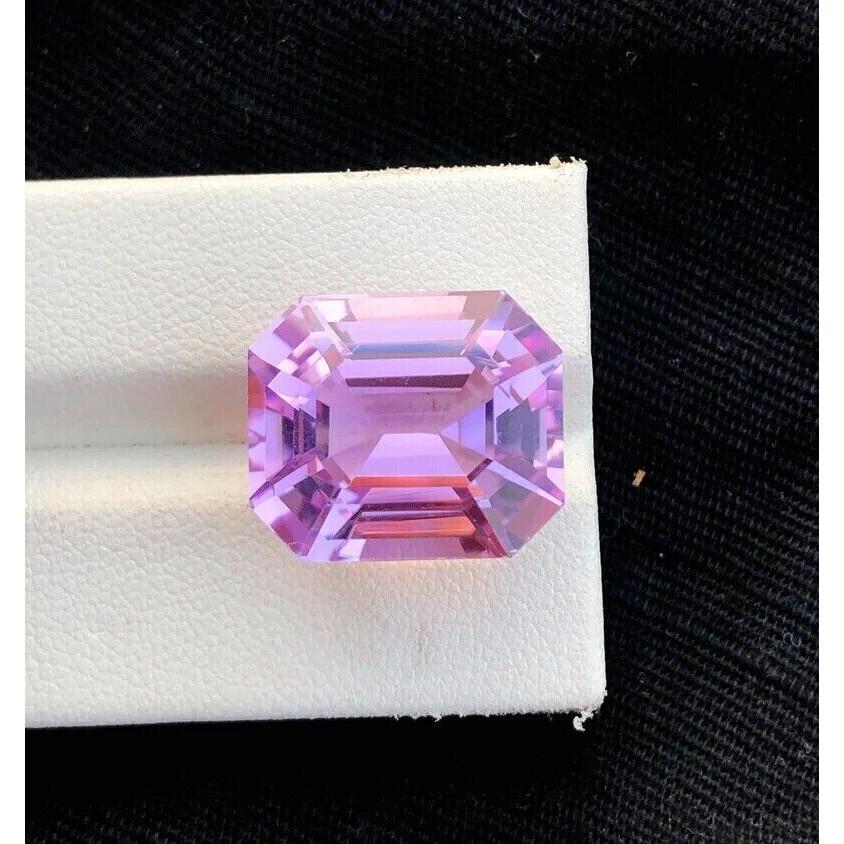 7 Cts Natural Pink Kunzite Certified Asscher Cut Kunzite Loose Gemstone