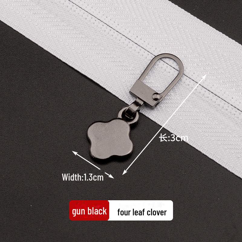 Metal Zipper Pull Tab with Removable Head for Clothing Repair and Accessories