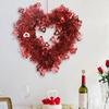 День святого Валентина Искусственный венок в форме сердца Для помещения и улицы Подвеска на стену или дверь Любовь