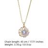 Simple Sunflower Pendant Necklaces for Women Fashion Zirconia Necklace Wedding Party Jewelry Accessories