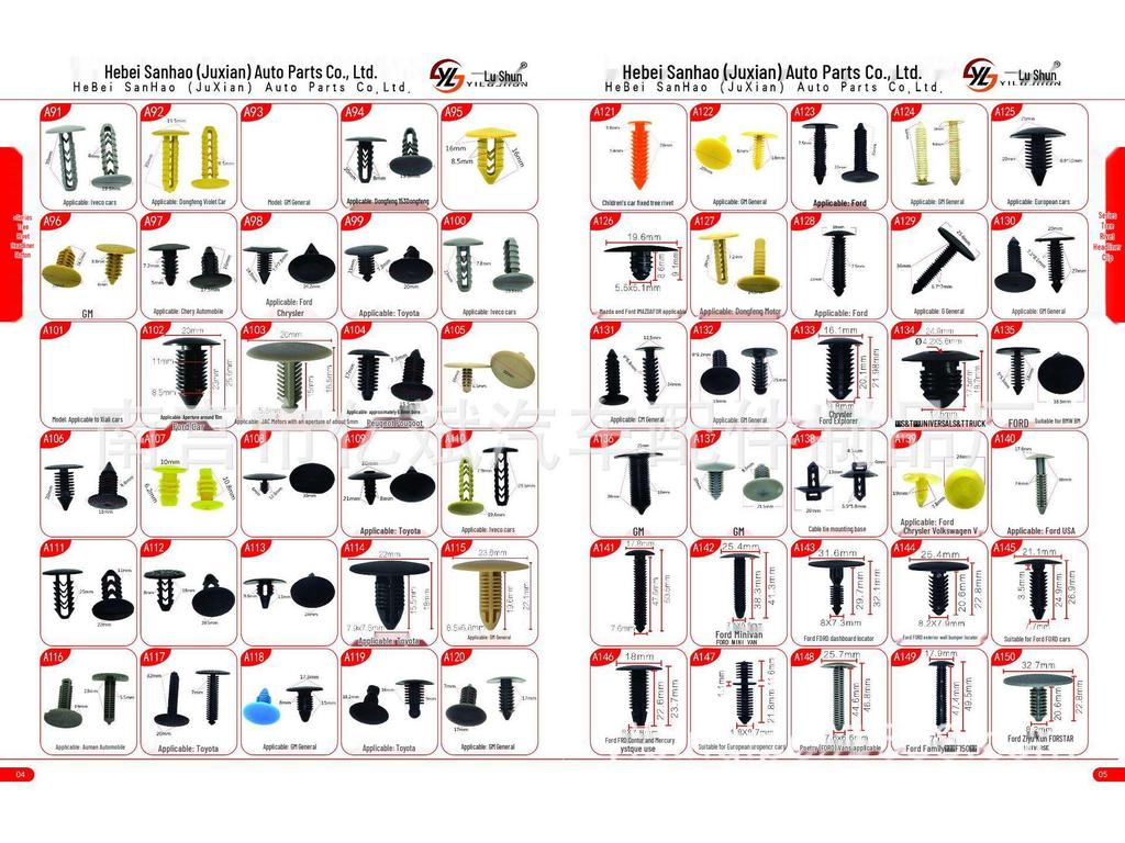 415PCS Ford Car Door & Bumper Retainer Clips Set HE06