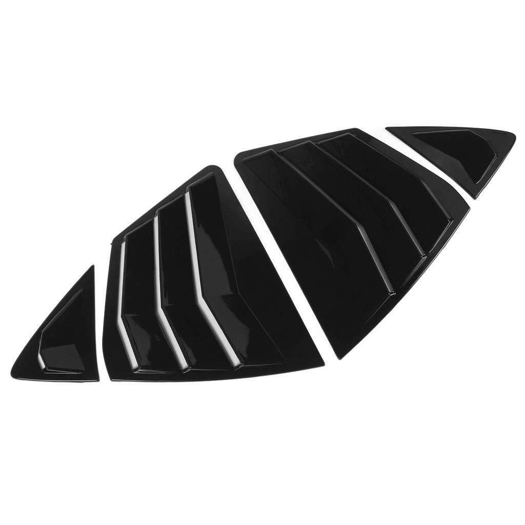 1 Pair Rear Side Window Louver Sturdy ABS Left Right Side Window Shutter Cover Trim for Camry XV80 Glossy Black