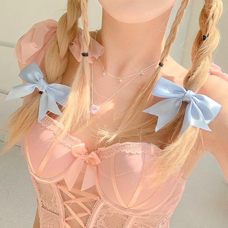 2 шт. милые аксессуары, двойной хвощ, бант, заколка для волос, головной убор, атласная принцесса для девочек, сладкая