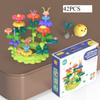 Children's Building Block Flower Bed Assembly Toys, Girls' Educational and Versatile Garden Building Block Flower Arrangement Toys Storage Box