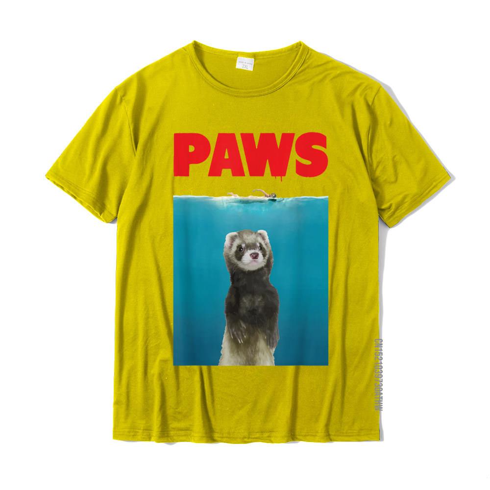 Paws Ferret Funny TShirt Parody Ferret Lover Gifts Fitness Tight Tops Tees For Men New Coming Cotton Top TShirts Print