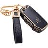 for Toyota Key Fob Cover with Leather Lanyard, Car Key Fob Case Compatible with 2018- Camry RAV4 Highlander Avalon C-HR Prius Corolla GT86 Smart Key