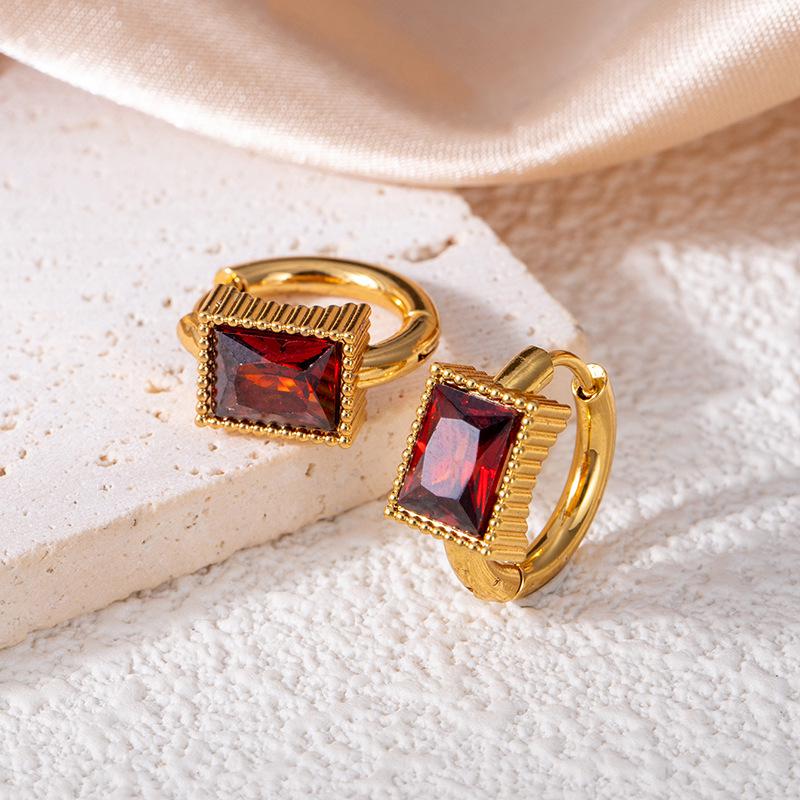 Высококачественные серьги-звезды из нержавеющей стали с винтажными изумрудами и цирконами