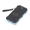 Portable Solar Power Bank 30000mAh Blue Solar Power Bank with LED Camping Flashlight for Outdoor