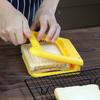 Bread Cutter Steel Efficient Stainless Sandwich Cutter Easy To Use Removable Blade Food