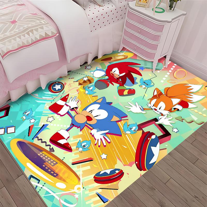 Sonic Printed Carpet, Rug for Office Chair Living Room Bedroom Kitchen Room Decor Gifts.