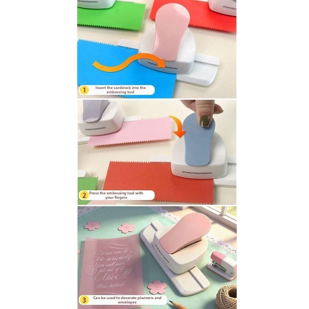 3.3cm Stamp Border Punch Labor Saving Toothed Puncher Embosser Stamp Shape Hole Punch Scrapbooking