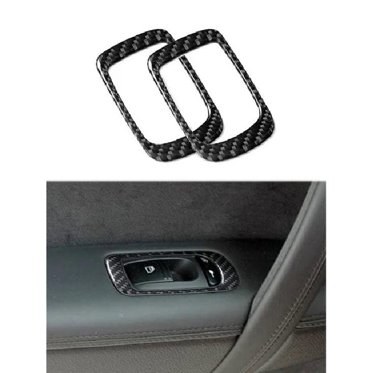 Door Lift Control Stickers For Porsche Cayenne 2003 2004 2005 2006 2007 2008 2009 2010 Carbon Fiber Car Interior Accessories