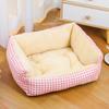 Зимний теплый коврик для клетки для кошек, ограждение для клетки для кошек, плюс бархатное утолщение, которое можно завязать и закрепить веревкой, гнездо для домашних животных